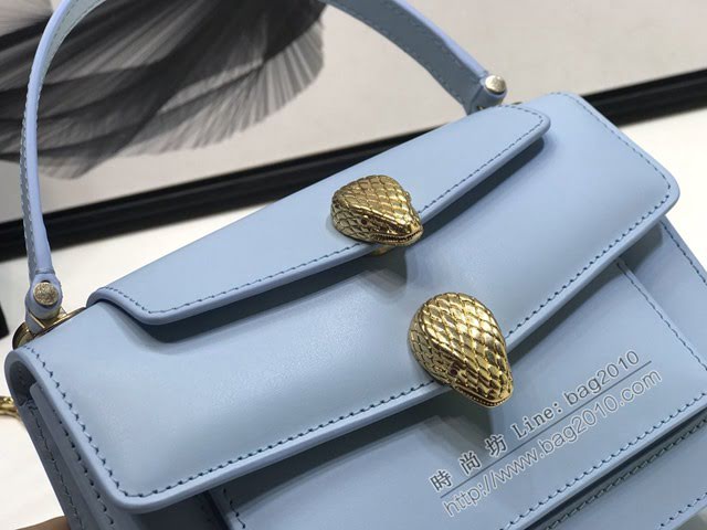 Bvlgari女包 寶格麗新品系列小牛皮腰包 B288742 雙蛇首搭扣 Bvlga手拎肩背女包  fyd1542